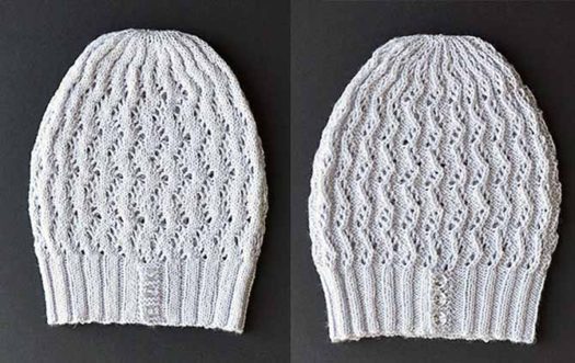 This free zig-zag lace hat pattern out of Bella Cash is completely reversible.