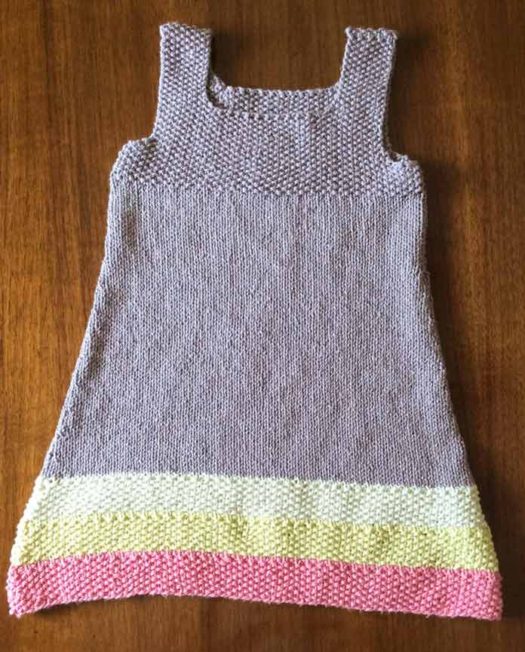This tunic will fit a size 2 toddler. The pattern has been written for 12-18 months, size 2, and size 4.