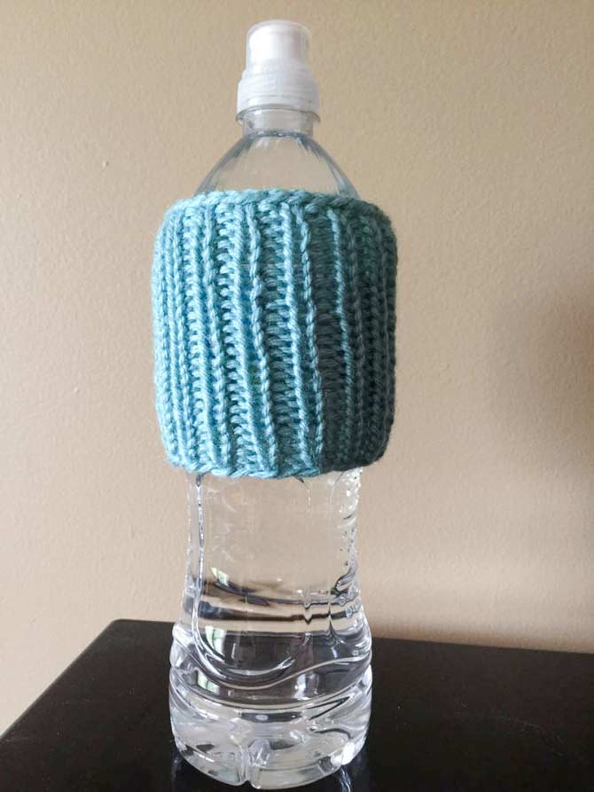 Since the fabric is ribbed, it will cling to any oddly shaped bottles.