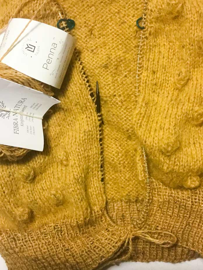 Good Time Mustard Yellow Chenille Knit V-Neck Sweater