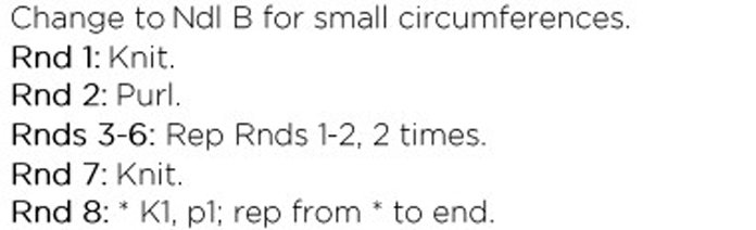 The modified pattern instructions for the base of the funnel neck collar.