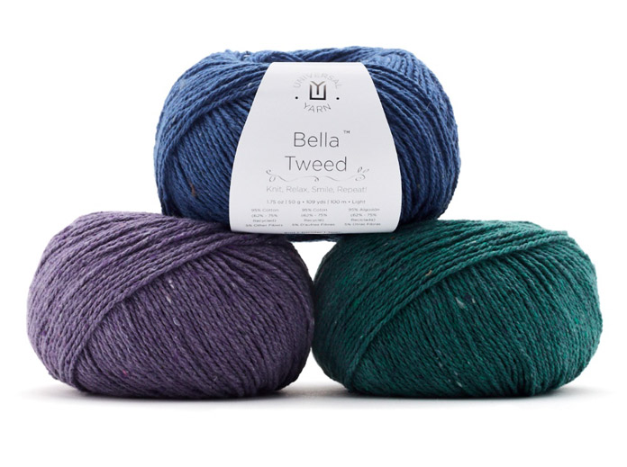 Three balls of UNIVERSAL YARN Bella Tweed