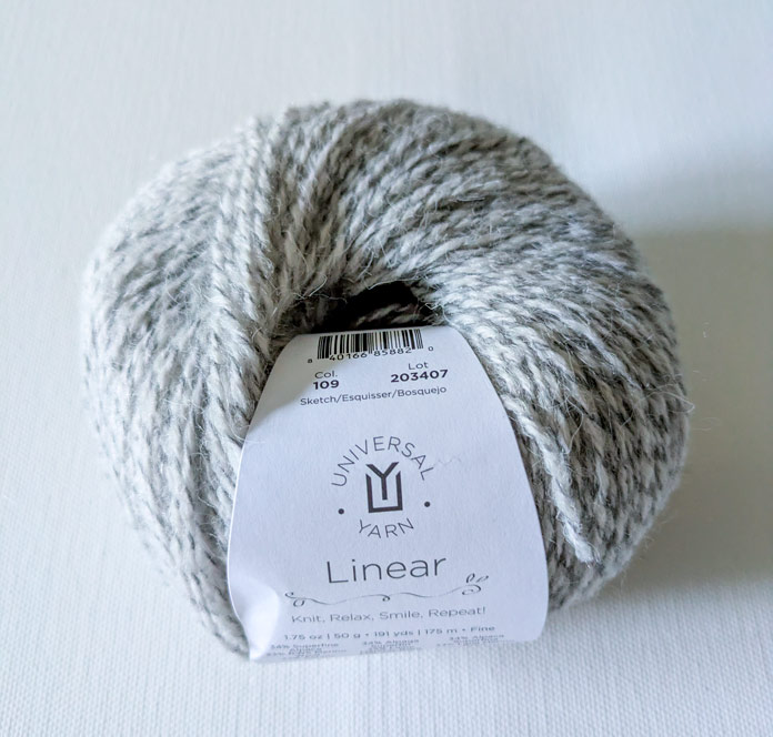 A ball of UY Linear with label.