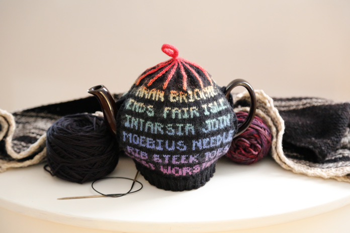A Tea Cozy for the Adventurous Knitter by Lorraine Thompson for ANPTmag Issue 52; photo by Carla A. Canonico for ANPTmag