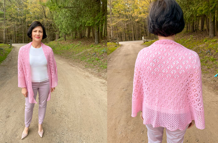 Orchard Blossoms Shawl by Nancy Lekx for ANPTmag Issue 55; photo by Alessia De Fusco for ANPTmag