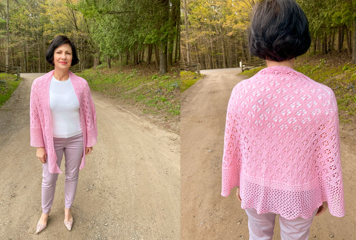 Orchard Blossoms Shawl by Nancy Lekx for ANPTmag Issue 55; photo by Alessia De Fusco for ANPTmag