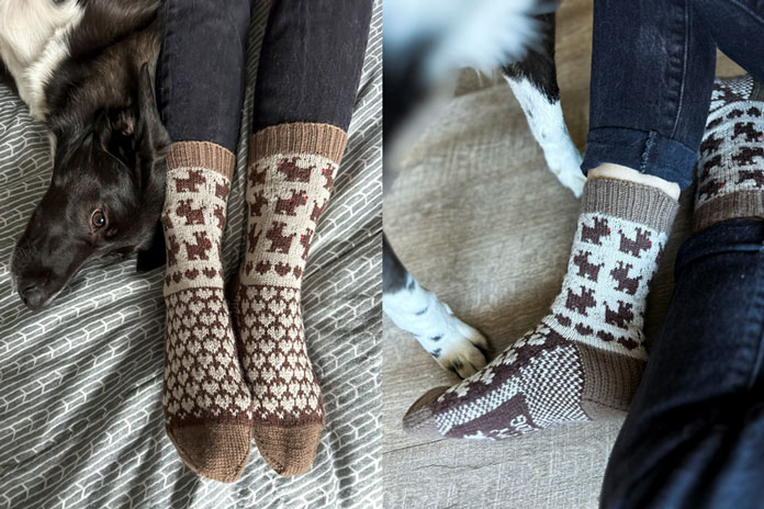 Puppy Love Socks by Lorraine Thompson for ANPTmag Issue 65; photo by Simon Pelletier for ANPTmag