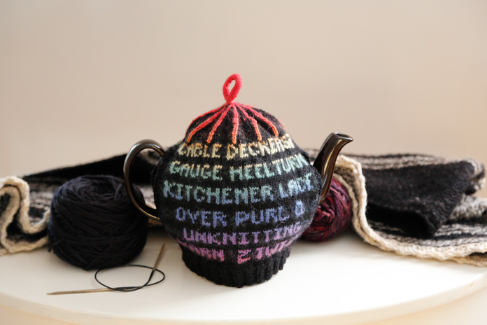 A Tea Cozy for the Adventurous Knitter by Lorraine Thompson for ANPTmag Issue 52; photo by Carla A. Canonico for ANPTmag