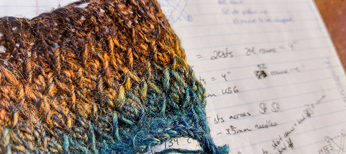 Tuck stitch brocade using Universal Yarn Colorburst