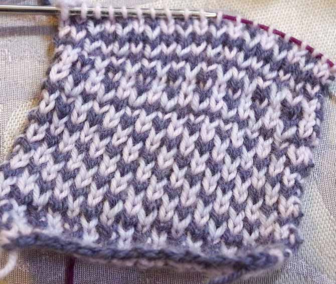 What happens when you knit in the stitch below?