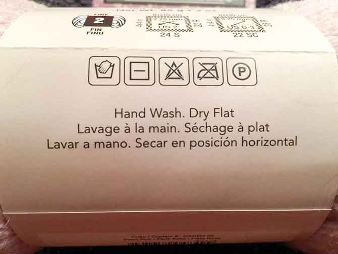 Hand wash only and all those cryptic laundry symbols