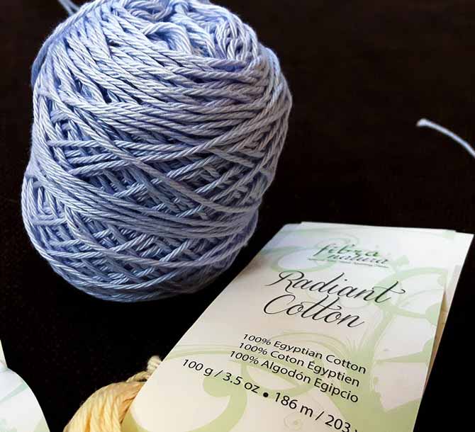 Knitting with Radiant Cotton by Fibra Natura